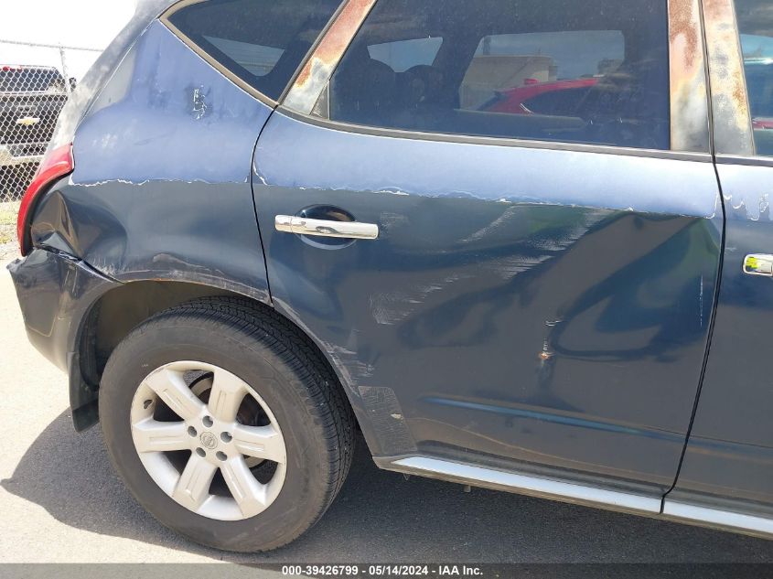 2006 Nissan Murano Sl VIN: JN8AZ08T16W401852 Lot: 39426799