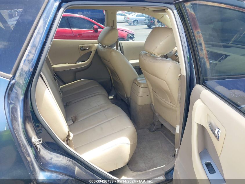 2006 Nissan Murano Sl VIN: JN8AZ08T16W401852 Lot: 39426799