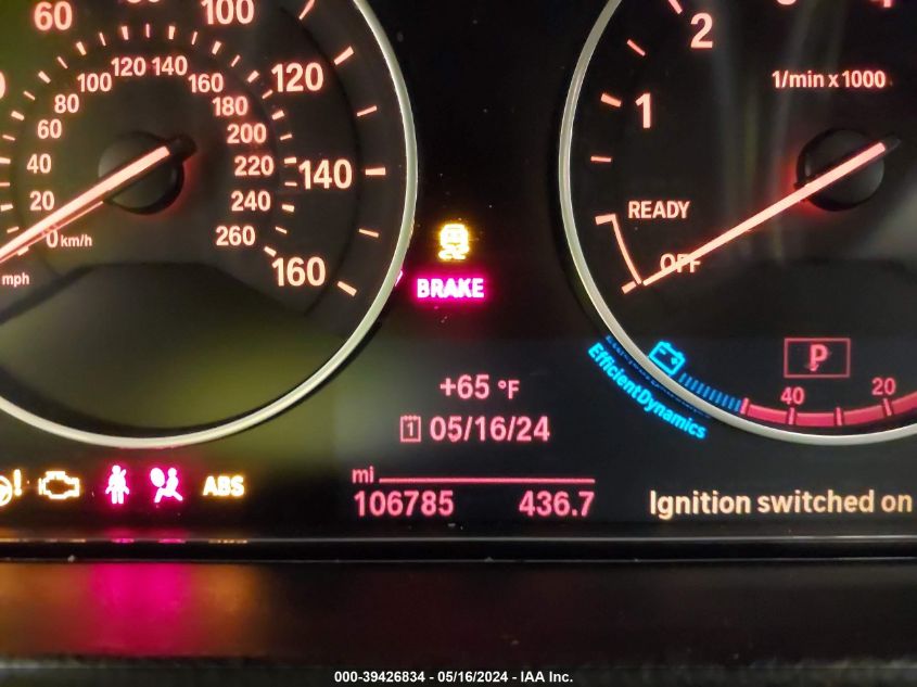 2016 BMW 320I xDrive VIN: WBA8E5G58GNU20294 Lot: 39426834