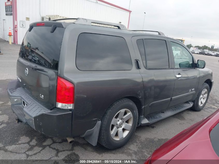 2005 Nissan Armada Le VIN: 5N1AA08A85N718836 Lot: 39426841