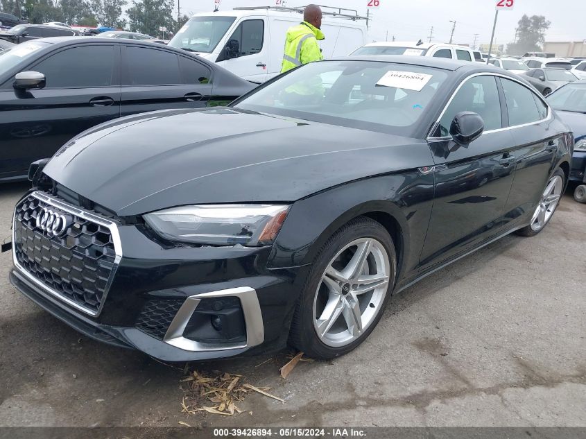 2021 Audi A5 Sportback Premium 45 Tfsi Quattro S Tronic VIN: WAUDACF51MA046260 Lot: 39426894