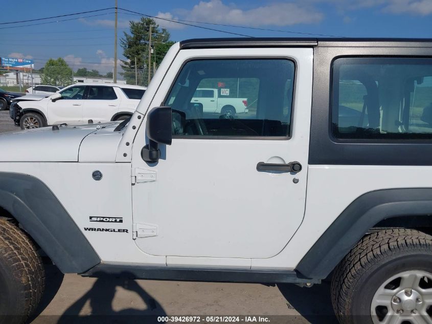 2016 Jeep Wrangler Sport VIN: 1C4AJWAG9GL105662 Lot: 39426972