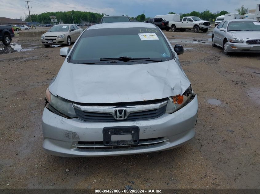 2012 Honda Civic Lx VIN: 19XFB2F5XCE062679 Lot: 39427006
