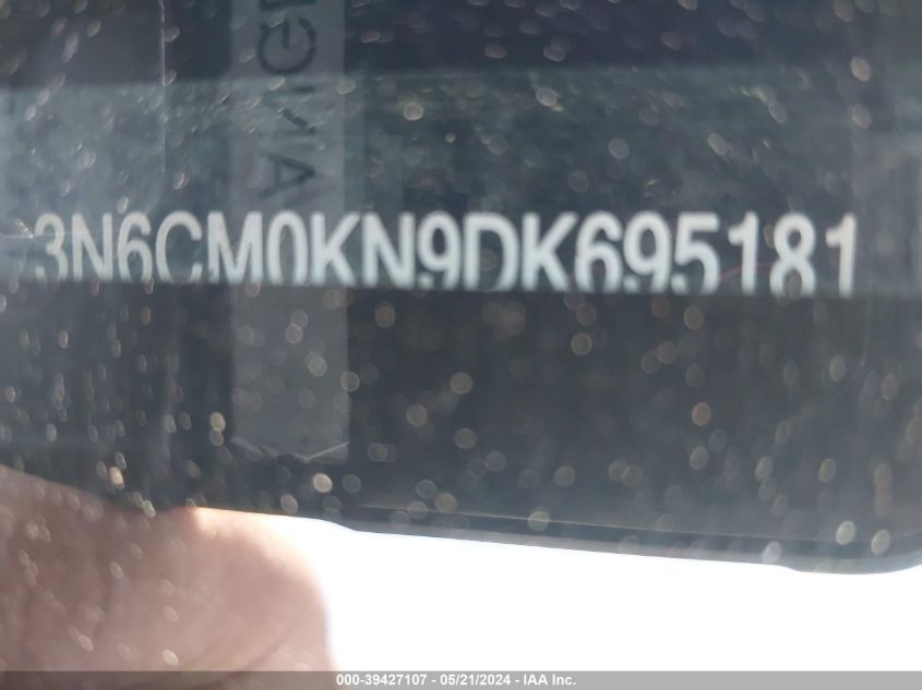 2013 Nissan Nv200 Sv VIN: 3N6CM0KN9DK695181 Lot: 39427107