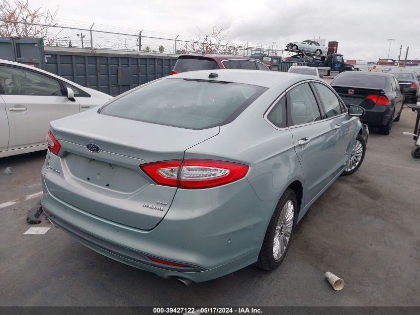 2013 Ford Fusion Hybrid Se VIN: 3FA6P0LU3DR324852 Lot: 39427122