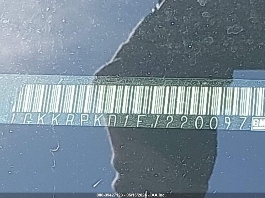 2015 GMC Acadia Sle-2 VIN: 1GKKRPKD1FJ220097 Lot: 39427123