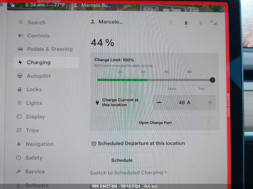2022 Tesla Model Y Long Range Dual Motor All-Wheel Drive VIN: 7SAYGDEE2NF447130 Lot: 39427390