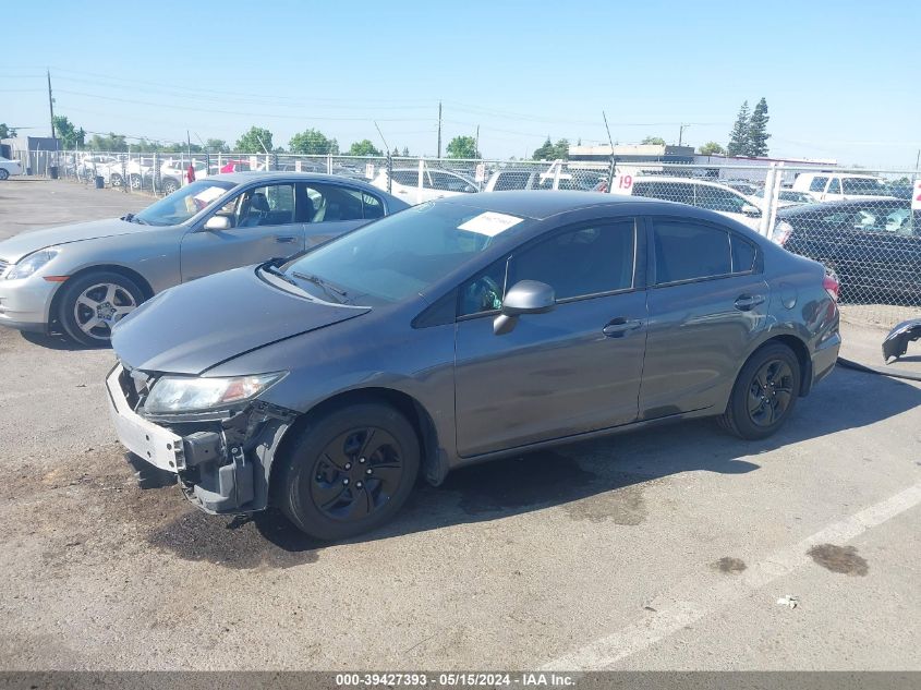 2013 Honda Civic Lx VIN: 19XFB2F57DE227458 Lot: 39427393