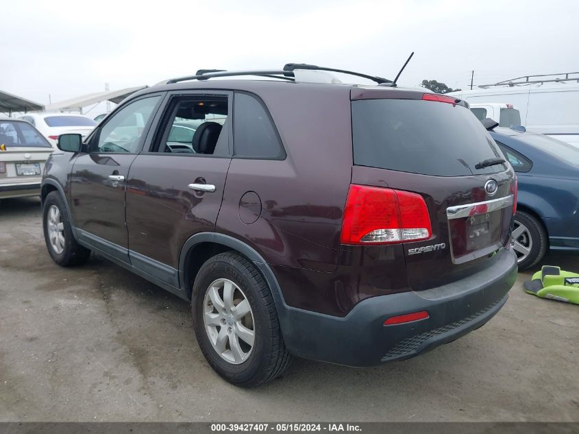 2012 Kia Sorento Lx VIN: 5XYKT4A61CG238786 Lot: 39427407