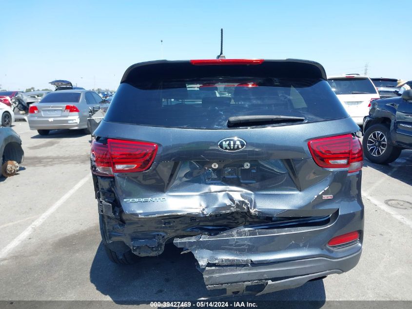 2020 Kia Sorento 2.4L Lx VIN: 5XYPG4A37LG665065 Lot: 39427469