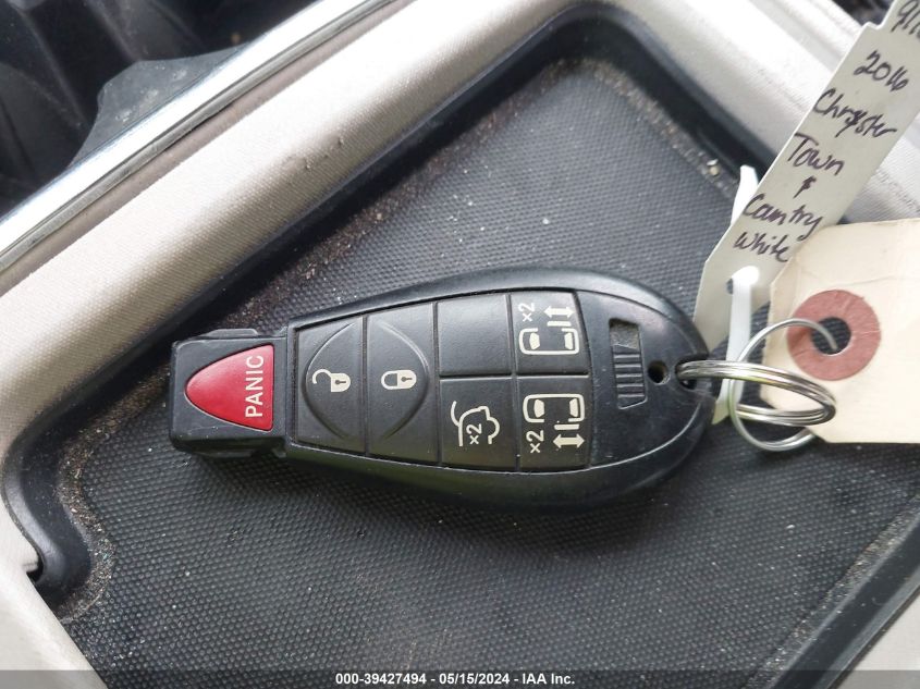 2016 Chrysler Town & Country Touring VIN: 2C4RC1BG4GR198192 Lot: 39427494