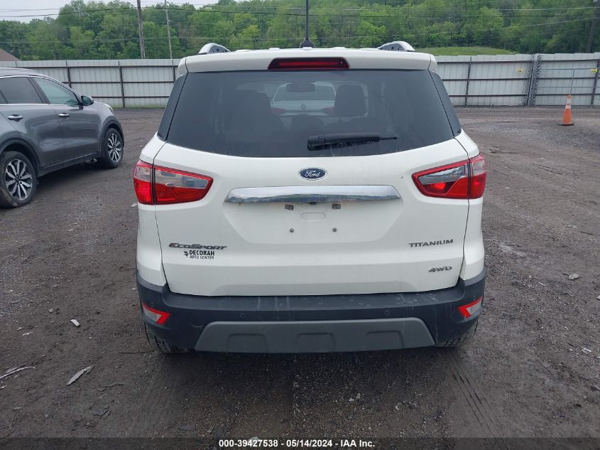 2019 Ford Ecosport Titanium VIN: MAJ6S3KL6KC253599 Lot: 39427538