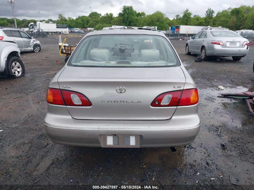 2000 Toyota Corolla Le VIN: 2T1BR12E4YC358281 Lot: 39427597