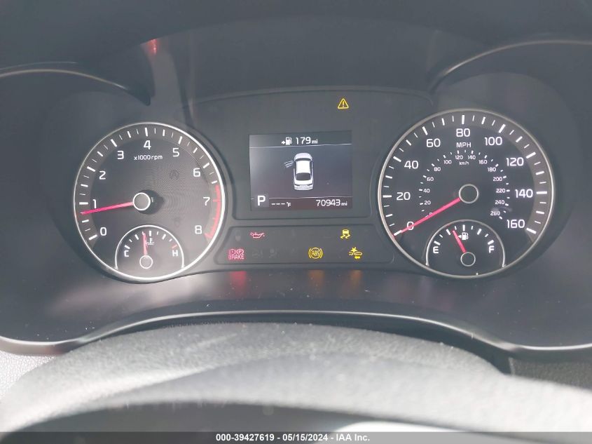 2019 Kia Optima S VIN: 5XXGT4L36KG281340 Lot: 39427619