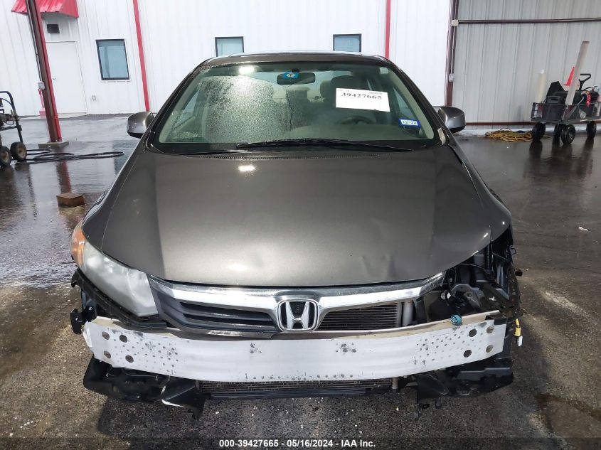 2012 Honda Civic Ex-L VIN: 2HGFB2F95CH593474 Lot: 39427665