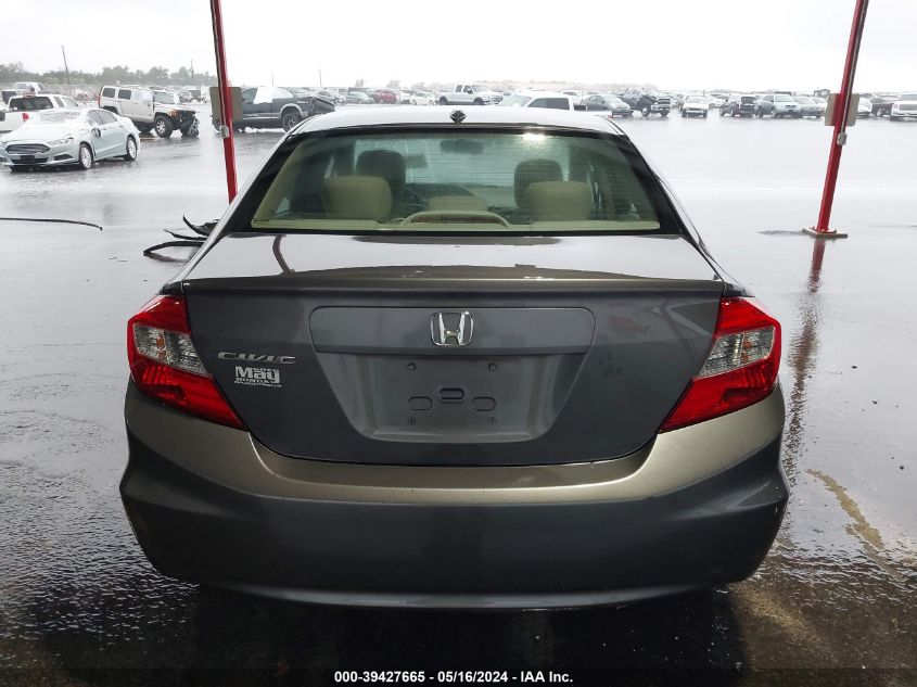 2012 Honda Civic Ex-L VIN: 2HGFB2F95CH593474 Lot: 39427665
