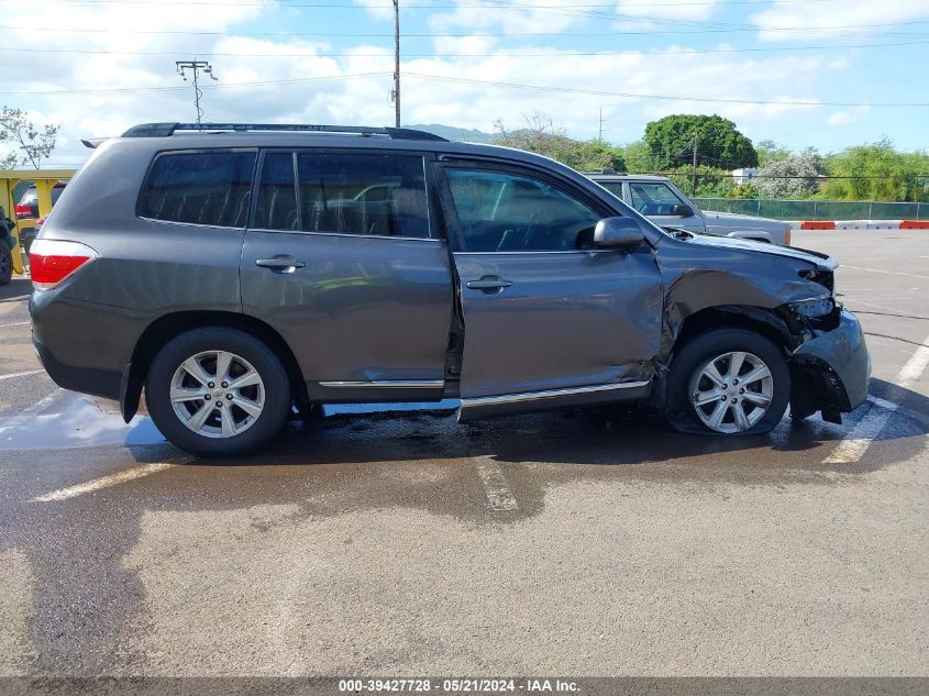 2013 Toyota Highlander Base Plus V6/Base V6/Se V6 VIN: 5TDZK3EH5DS142378 Lot: 39427728