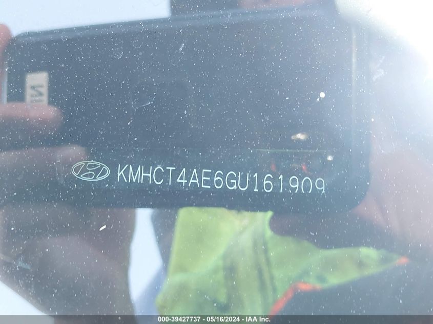 2016 Hyundai Accent Se VIN: KMHCT4AE6GU161909 Lot: 39427737