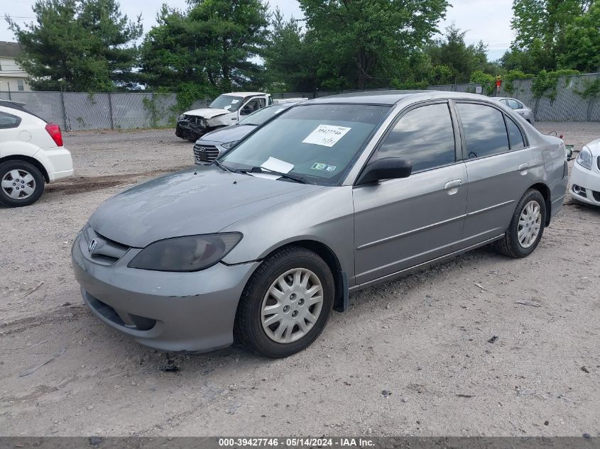 2004 Honda Civic Lx VIN: 2HGES16534H546741 Lot: 39427746