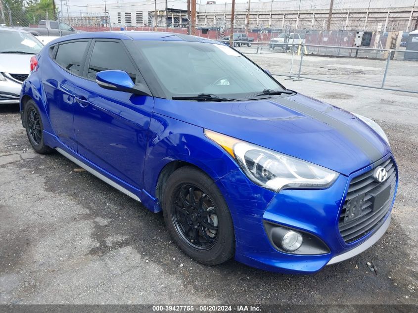 2013 Hyundai Veloster Turbo W/Black VIN: KMHTC6AE4DU175380 Lot: 39427755