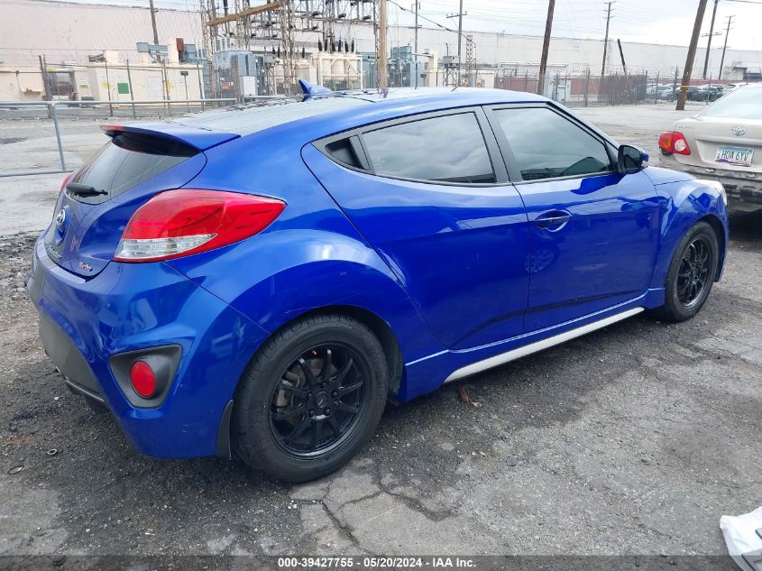 2013 Hyundai Veloster Turbo W/Black VIN: KMHTC6AE4DU175380 Lot: 39427755