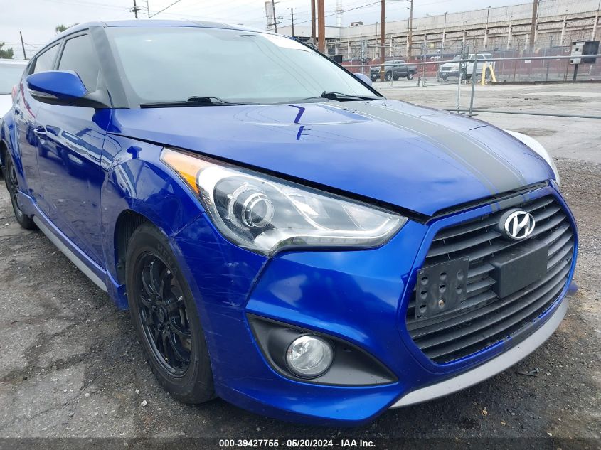 2013 Hyundai Veloster Turbo W/Black VIN: KMHTC6AE4DU175380 Lot: 39427755