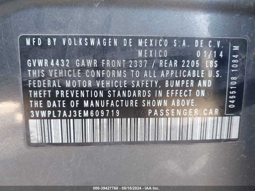 2014 VOLKSWAGEN JETTA SPORTWAGEN 2.0L TDI - 3VWPL7AJ3EM609719