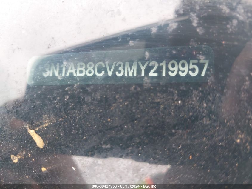 2021 Nissan Sentra Sv Xtronic Cvt VIN: 3N1AB8CV3MY219957 Lot: 39427953
