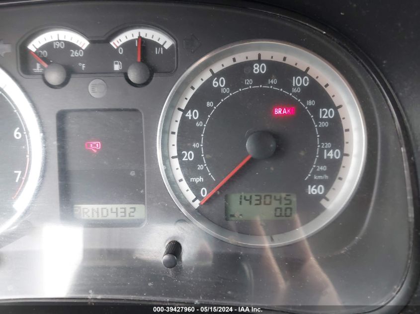 2005 Volkswagen Gti 1.8T VIN: 9BWDE61J454028032 Lot: 39427960