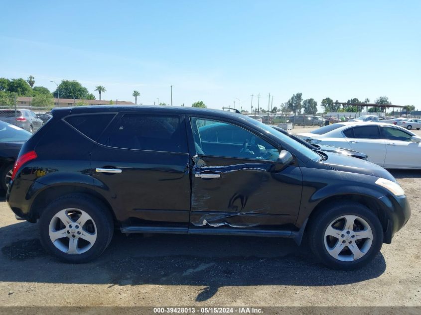 2005 Nissan Murano Sl/Se/S VIN: JN8AZ08T05W329704 Lot: 39428013