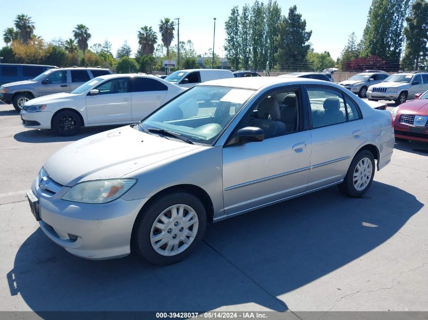 2005 Honda Civic Lx VIN: 2HGES16585H599551 Lot: 39428037