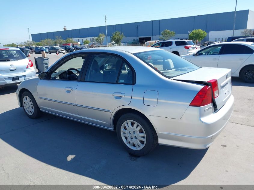 2005 Honda Civic Lx VIN: 2HGES16585H599551 Lot: 39428037