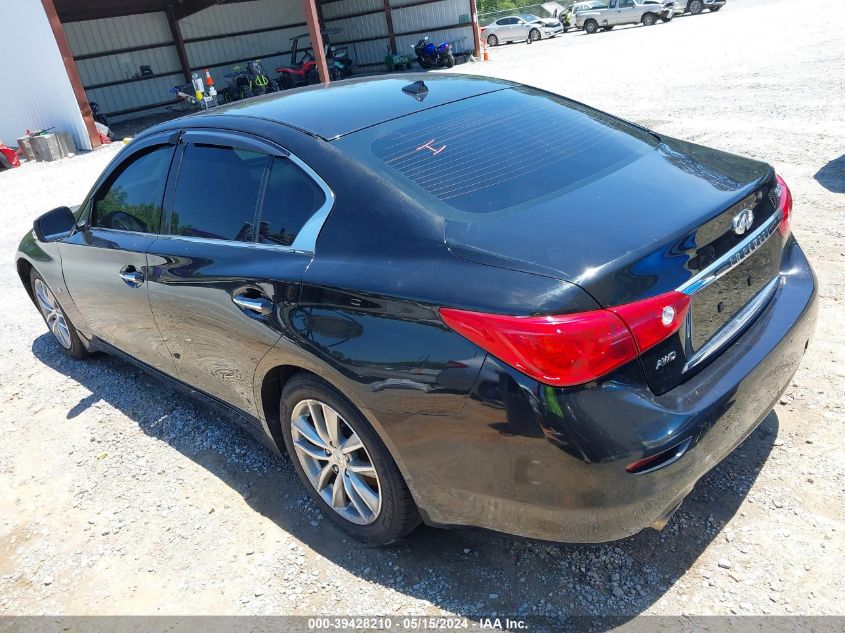 2014 Infiniti Q50 Premium VIN: JN1BV7AR4EM685039 Lot: 39428210