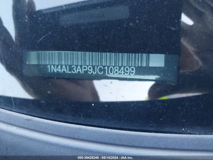 2018 Nissan Altima 2.5 Sr VIN: 1N4AL3AP9JC108499 Lot: 39428248