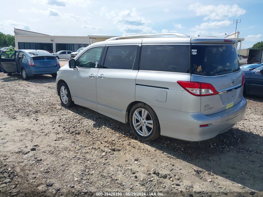 2012 Nissan Quest Sl VIN: JN8AE2KP4C9038749 Lot: 39428390