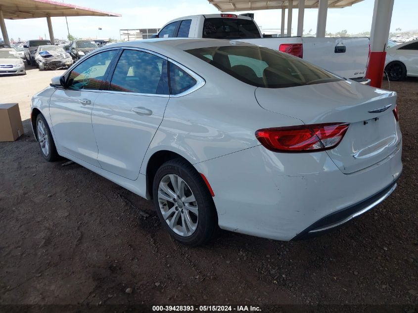 2015 Chrysler 200 Limited VIN: 1C3CCCAB4FN670835 Lot: 39428393