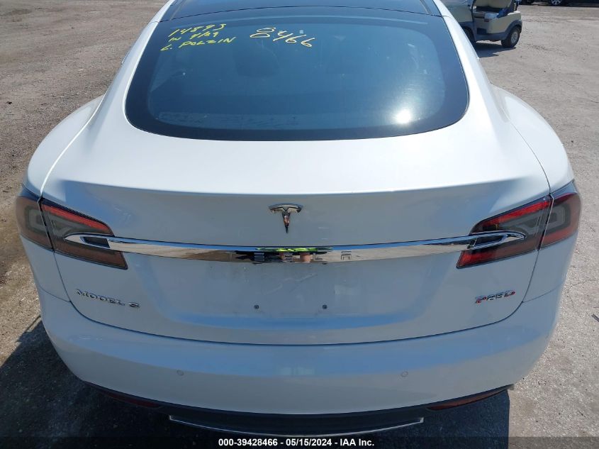 2015 Tesla Model S 70D/85D/P85D VIN: 5YJSA1H20FFP77824 Lot: 39428466