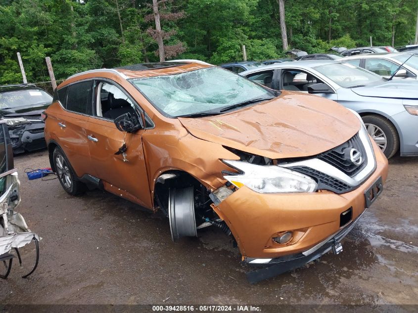 2016 Nissan Murano Sl VIN: 5N1AZ2MH8GN169262 Lot: 39428516