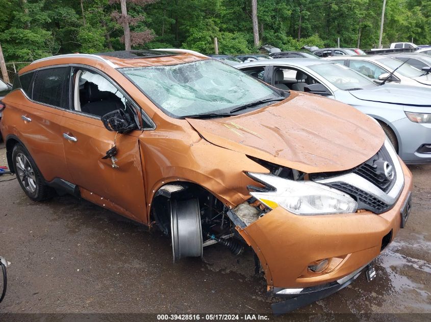 2016 Nissan Murano Sl VIN: 5N1AZ2MH8GN169262 Lot: 39428516