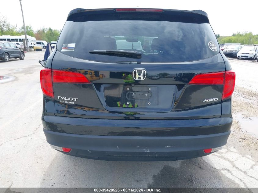 2017 Honda Pilot Ex-L VIN: 5FNYF6H79HB069756 Lot: 39428525