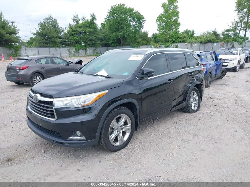 2015 Toyota Highlander Limited Platinum V6 VIN: 5TDDKRFH0FS177781 Lot: 39428545