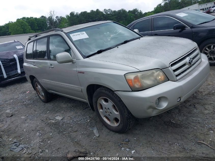 2004 Toyota Highlander Limited V6 VIN: JTEDP21A140012031 Lot: 39428780