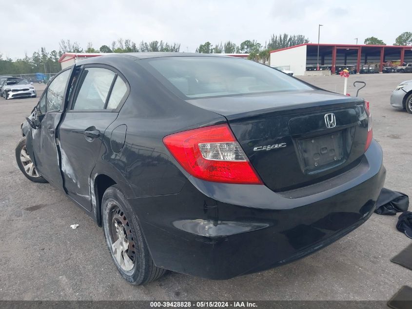 2012 Honda Civic Lx VIN: 19XFB2F53CE088220 Lot: 39428828