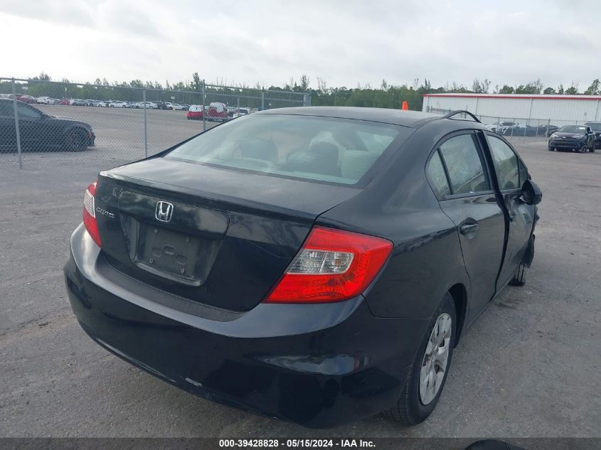 2012 Honda Civic Lx VIN: 19XFB2F53CE088220 Lot: 39428828