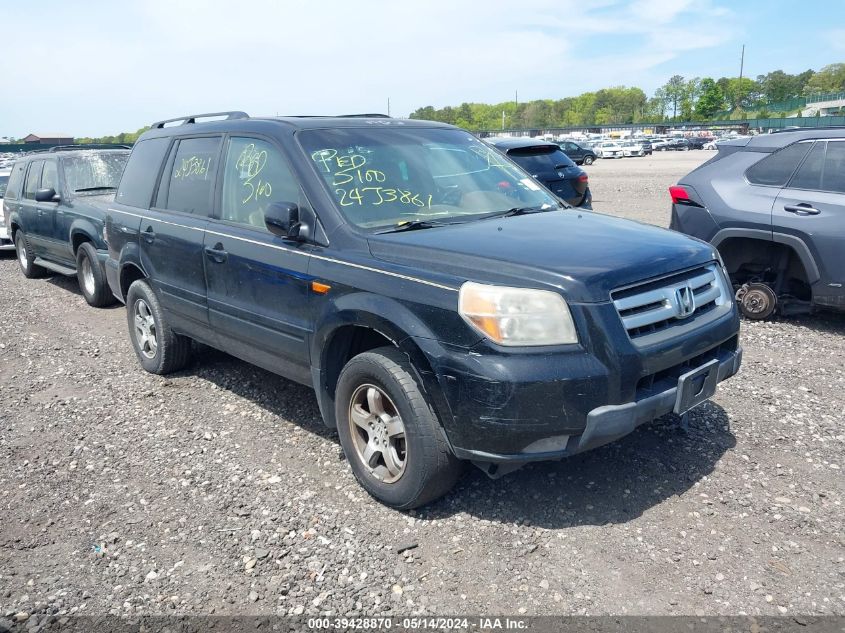 2008 Honda Pilot Ex-L VIN: 5FNYF18738B030468 Lot: 39428870