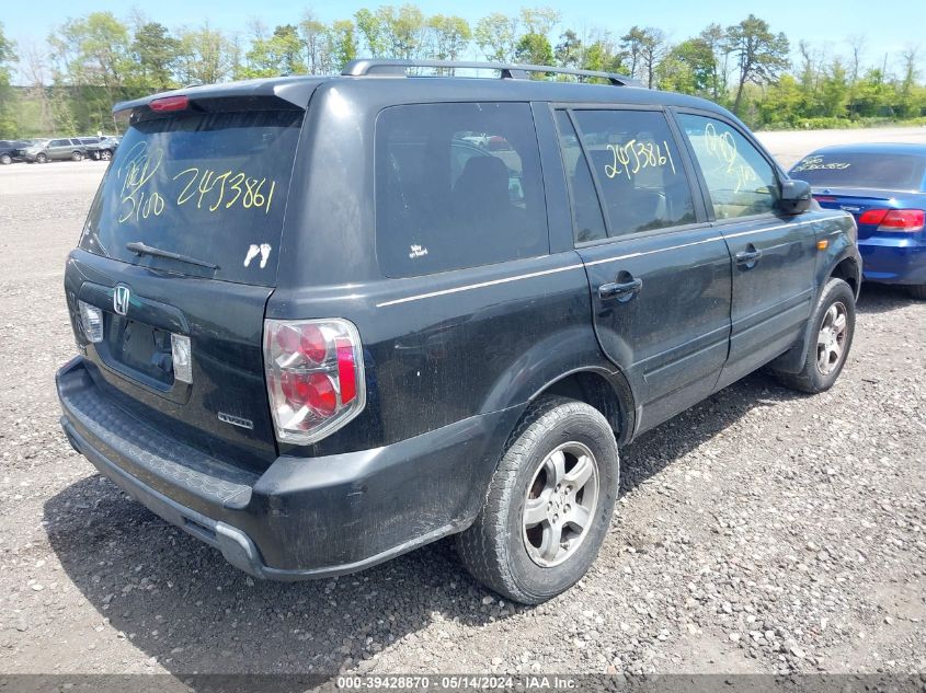 2008 Honda Pilot Ex-L VIN: 5FNYF18738B030468 Lot: 39428870