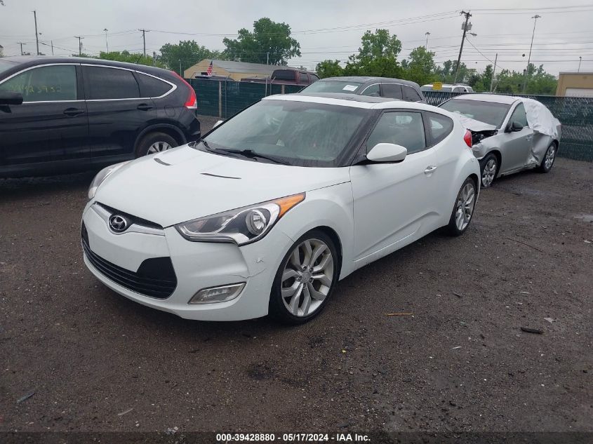 2012 Hyundai Veloster Base W/Gray VIN: KMHTC6AD1CU060807 Lot: 39428880