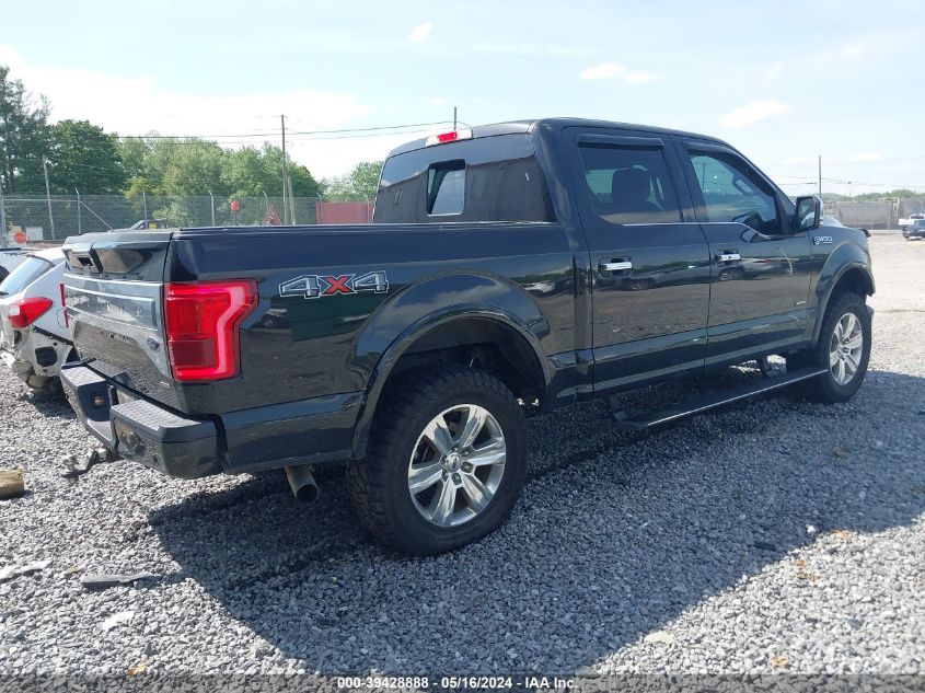 2015 FORD F-150 PLATINUM - 1FTEW1EG6FFA13986