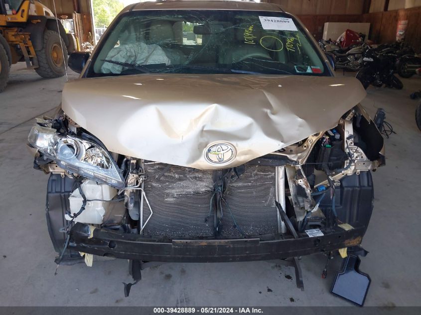 2013 Toyota Sienna Xle V6 8 Passenger VIN: 5TDYK3DC9DS306765 Lot: 39428889