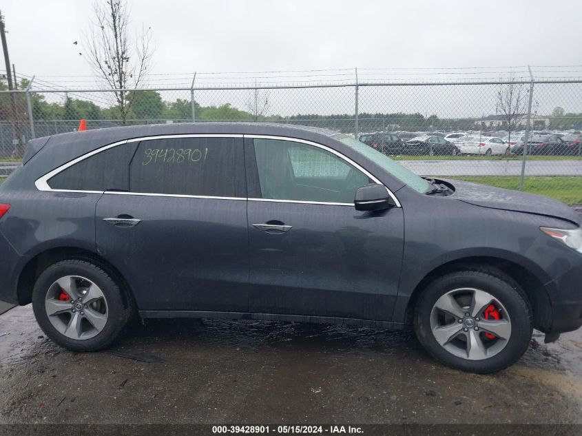 2014 Acura Mdx VIN: 5FRYD4H26EB003920 Lot: 39428901